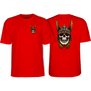 Powell Peralta Anderson Skull T-Shirt - Size: Large Red