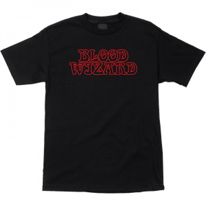 Blood Wizard Outline Logo T-Shirt - Size: Medium Black