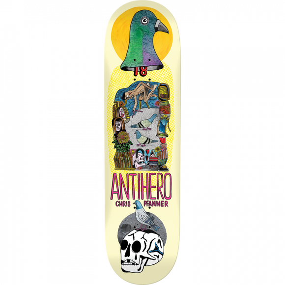 Antihero Pfanner Pigeon Vision Skateboard Deck -8.12 DECK ONLY