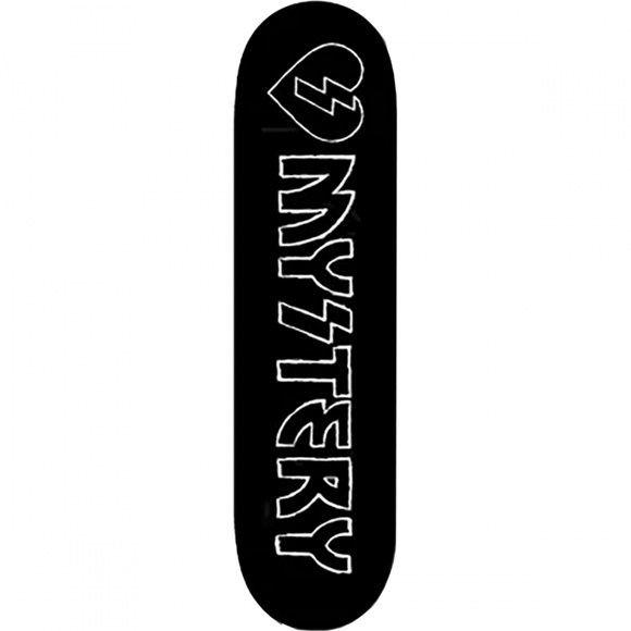 Mystery Rock City Logo Skateboard Deck -8.25 Black DECK ONLY