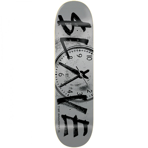 Slave Time Management Skateboard Deck -8.25 Silver/Black DECK ONLY