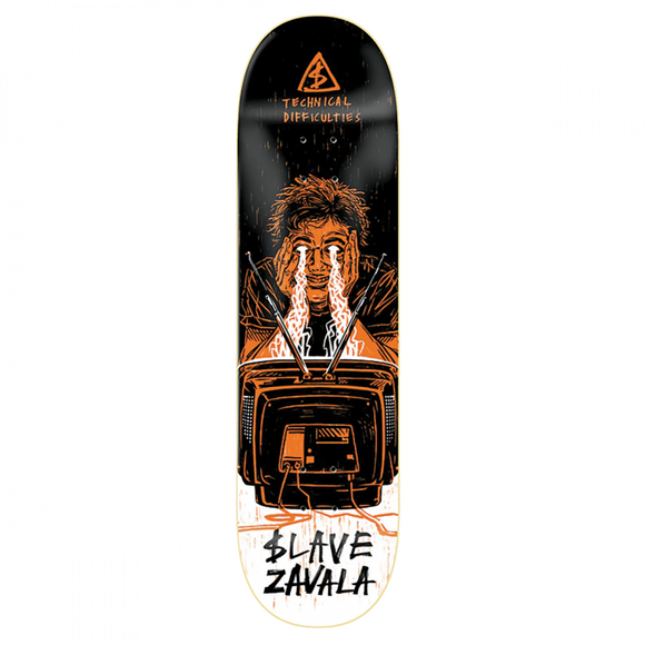 Slave Zavala Technical Difficulties Skateboard Deck -8.25 DECK ONLY