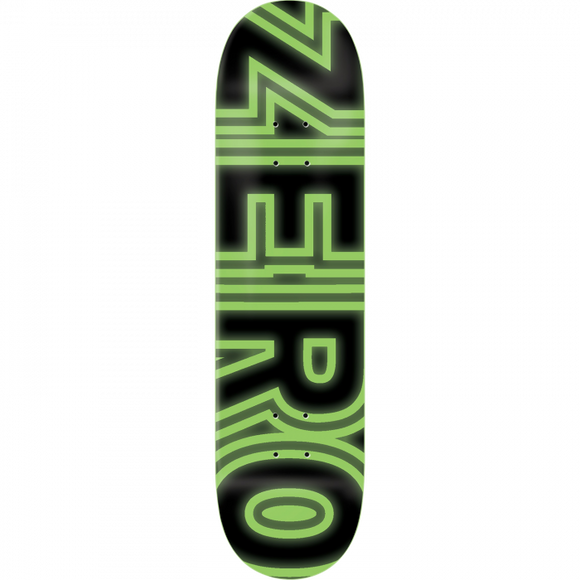 Zero Bold Gitd Skateboard Deck -8.25 Black/Glow DECK ONLY