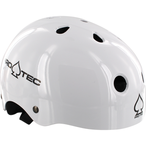 Protec Classic Gloss White Helmet