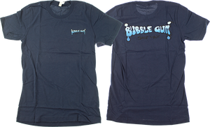 Bubble Gum Gradient Blue Logo T-Shirt - Size: LARGE Navy Heather