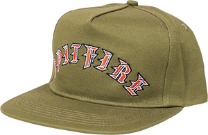 Spitfire Old E Arch Skate HAT - Adjustable Olive/Red 