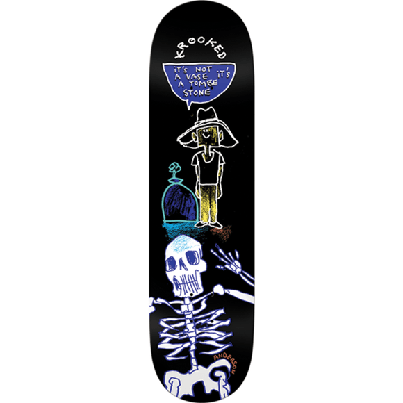 Krooked Anderson Tombe Stone Skateboard Deck -8.38 DECK ONLY