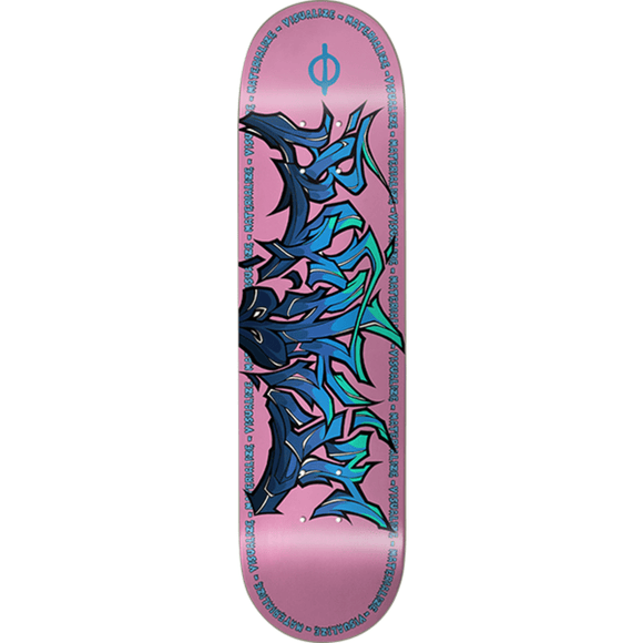 Burnkit Tagger Skateboard Deck -8.25 Pink/Blue DECK ONLY