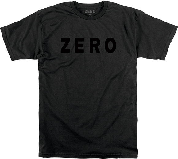 Zero Army Logo T-Shirt - Size: Medium Black/Black