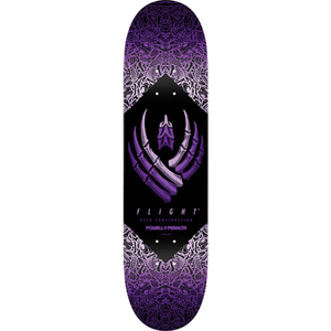 Powell Peralta Bones Wheels Skateboard Deck -8.5 Purple Flight DECK ONLY