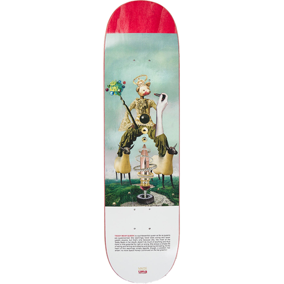 Uma Steenhoudt Teddy Bear Queen Skateboard Deck -7.75 DECK ONLY