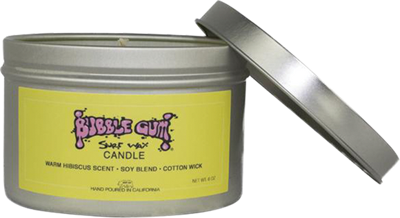 Bubble Gum 6oz Tin Candle Warm Hibiscus Guava