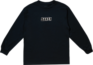 Baker Brand Logo Long Sleeve Shirt MEDIUM Navy