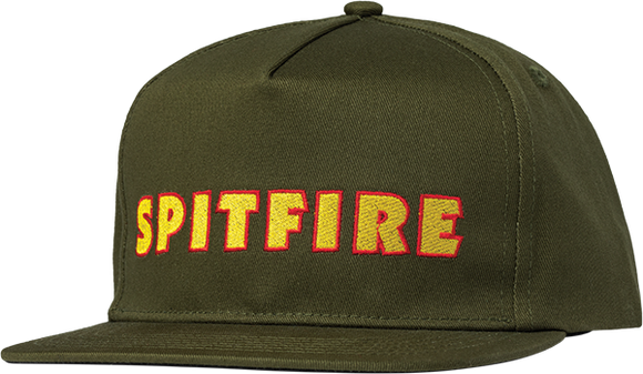 Spitfire Ltb Script Skate HAT - Adjustable Olive 