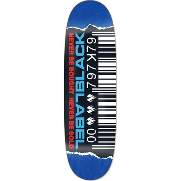 Black Label Ripped Barcode Egg Skateboard Deck -9.5x32.5 Asst.Stain DECK ONLY