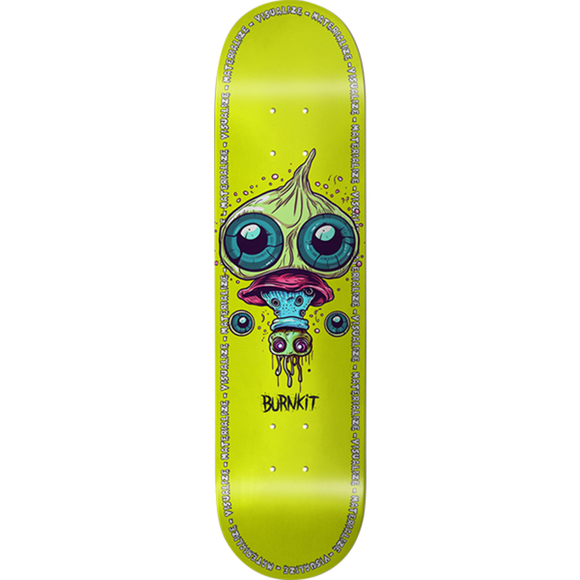 Burnkit Fungi Skateboard Deck -8.0 Yellow DECK ONLY