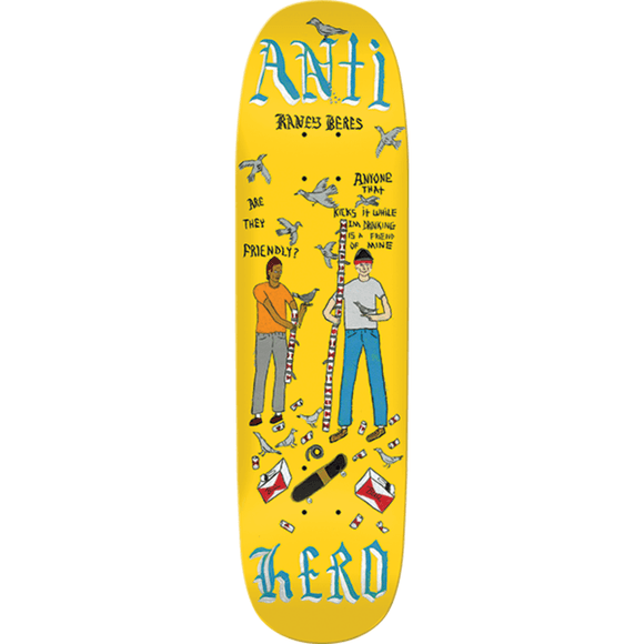 Antihero Beres Pigeon Vision Skateboard Deck -8.63x32.04 DECK ONLY