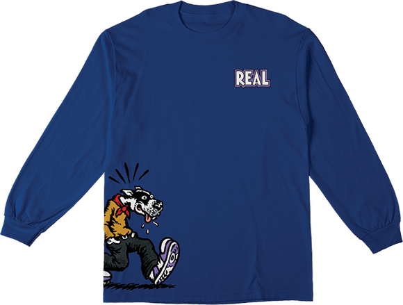 Real Comix Long Sleeve Shirt Large -Royal