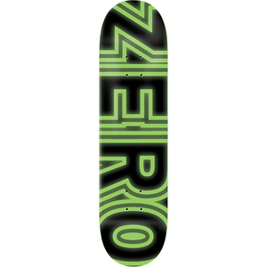 Zero Bold Gitd Skateboard Deck -8.5 Black/Glow DECK ONLY