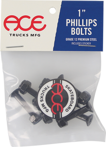 Ace 1" Phillips Hardware Set Black