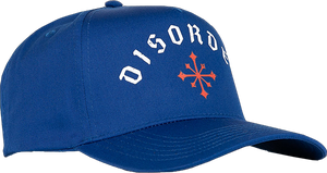 Disorder Arch Logo Skate HAT - Adjustable Royal Blue 