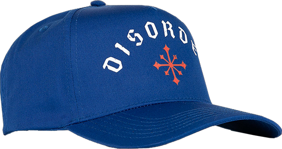 Disorder Arch Logo Skate HAT - Adjustable Royal Blue 