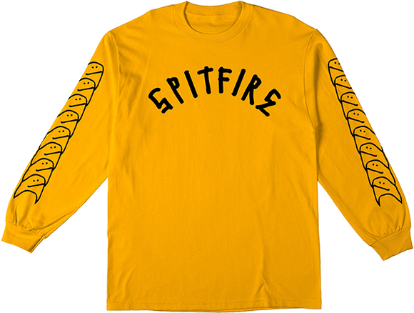 Spitfire Gonz Shmoo Sleeve Long Sleeve Shirt SMALL Gold