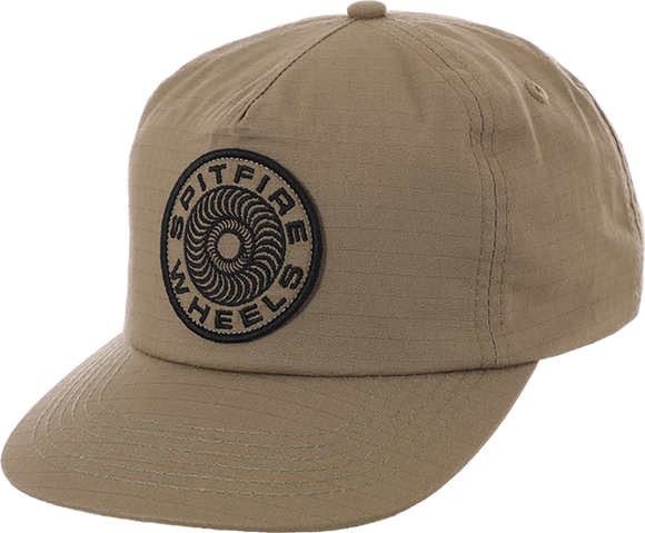 Spitfire Classic 87 Swirl Patch Skate HAT - Adjustable Tan/Black 