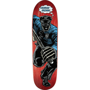 Powell Peralta Senn Cop Skateboard Deck -9.13x31.83 Asst.Stain DECK ONLY