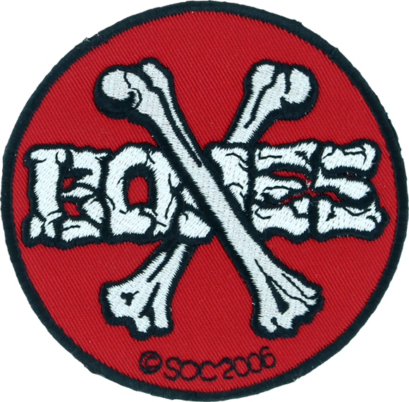 Powell Peralta Cross Bones Wheels Patch Red/Black