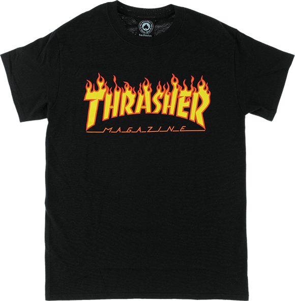 Thrasher Flame T-Shirt - Black