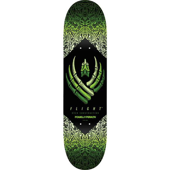 Powell Peralta Bones Wheels Skateboard Deck -8.0 Green Flight DECK ONLY