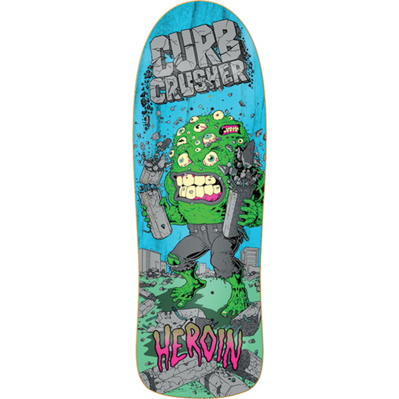 Heroin Curb Crusher xl Barf Skateboard Deck -10.25x32 DECK ONLY