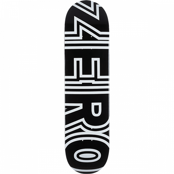 Zero Bold Skateboard Deck -7.25 Black/White DECK ONLY