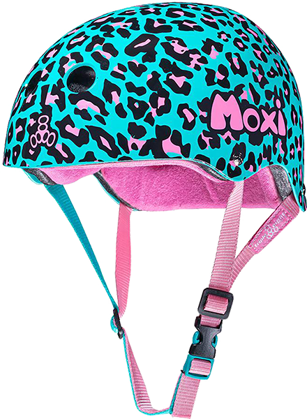 Triple 8 Certified Sweatsaver Moxi Leopard 2.0 Teal