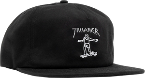 Thrasher Gonz Logo Skate HAT - Adjustable Black/White 