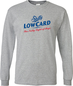 Lowcard Natty Logo Long Sleeve Shirt LARGE Heather Grey