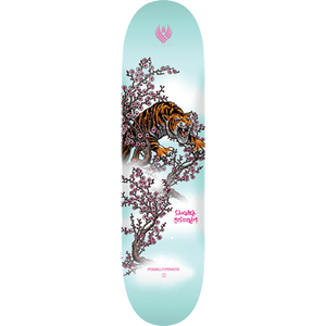 Powell Peralta Yosozumi Tiger Skateboard Deck -8.25 Lt.Blue Flight DECK ONLY