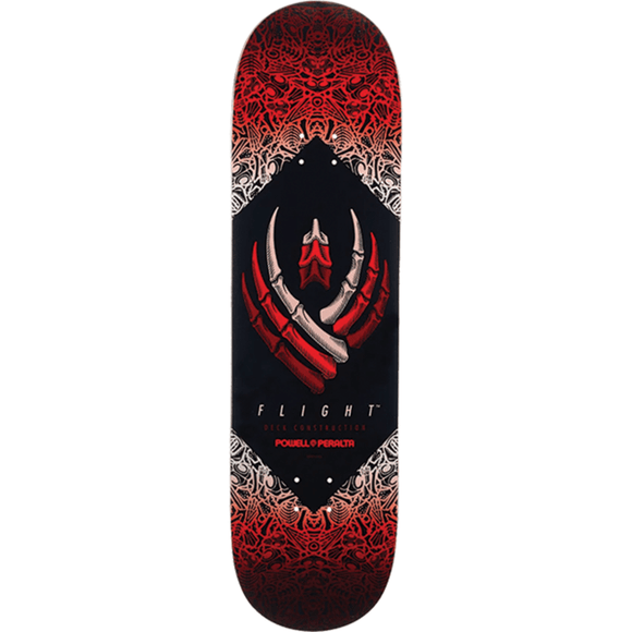 Powell Peralta Bones Wheels Skateboard Deck -8.25 Red Flight DECK ONLY