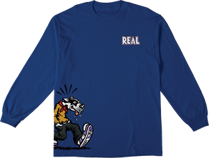 Real Comix Long Sleeve Shirt Medium -Royal