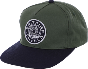 Spitfire Classic '87 Swirl Patch Skate HAT - Adjustable Dk.Green/Navy 