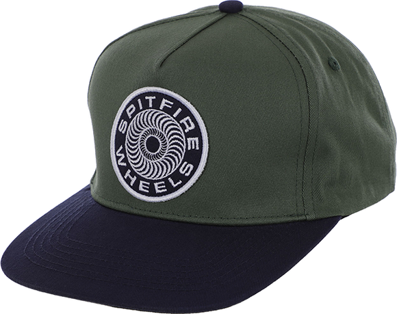 Spitfire Classic '87 Swirl Patch Skate HAT - Adjustable Dk.Green/Navy 