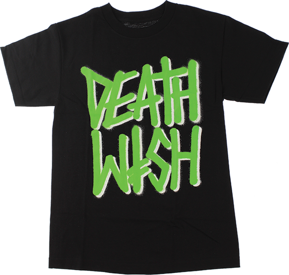 Deathwish Deathstack T-Shirt - Size: Large Black/Green