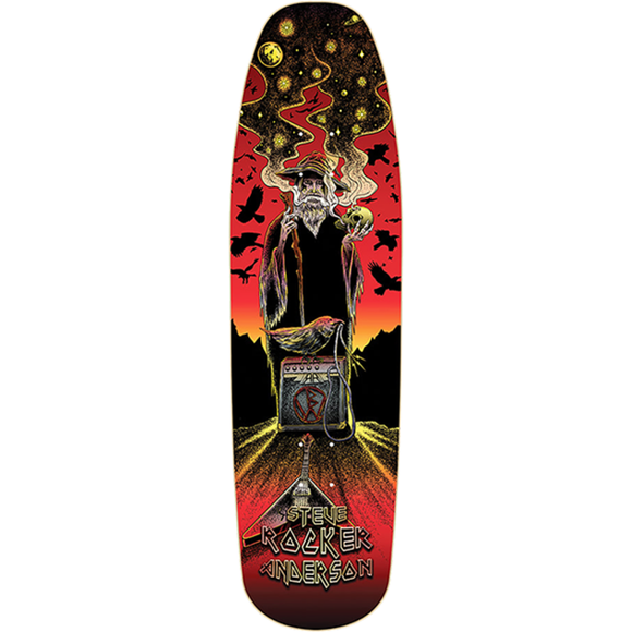 Blood Wizard Rocker Steve Anderson Memorial Skateboard Deck -9x32 DECK ONLY