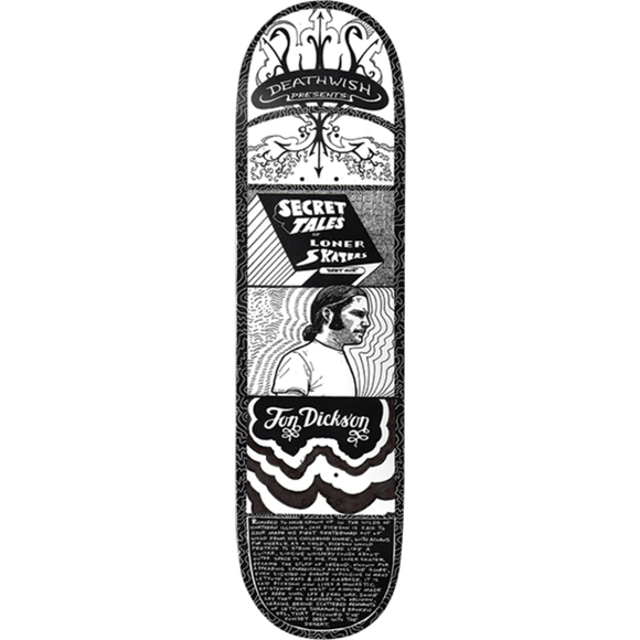 Deathwish Dickson Secret Tales Skateboard Deck -8.25 DECK ONLY