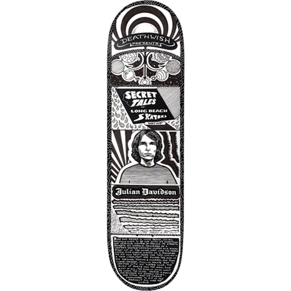 Deathwish Davidson Secret Tales Skateboard Deck -8.5 DECK ONLY