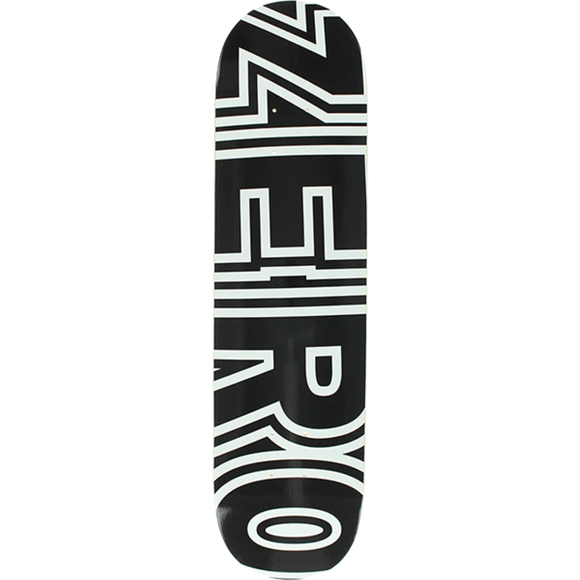 Zero Bold Skateboard Deck -7.5 Black/White DECK ONLY