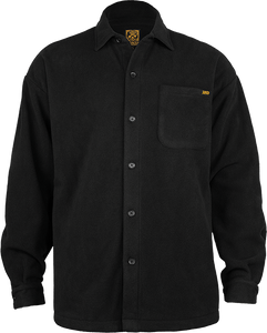 Bones Wheels Black And Gold Buttonup Fleece Jacket X-SMALL Black