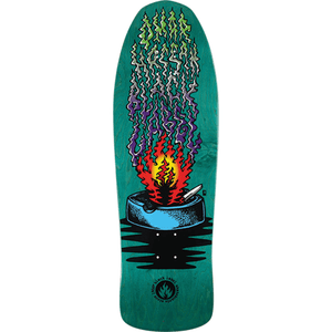 Black Label Hassan Ashtray 12xu Skateboard Deck -10x31.25 Aqua Stain DECK ONLY