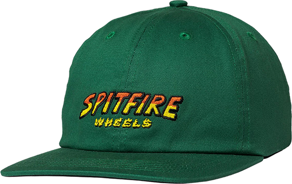 Spitfire Hell Hounds Script Strapback Skate HAT - Adjustable Dk.Green 